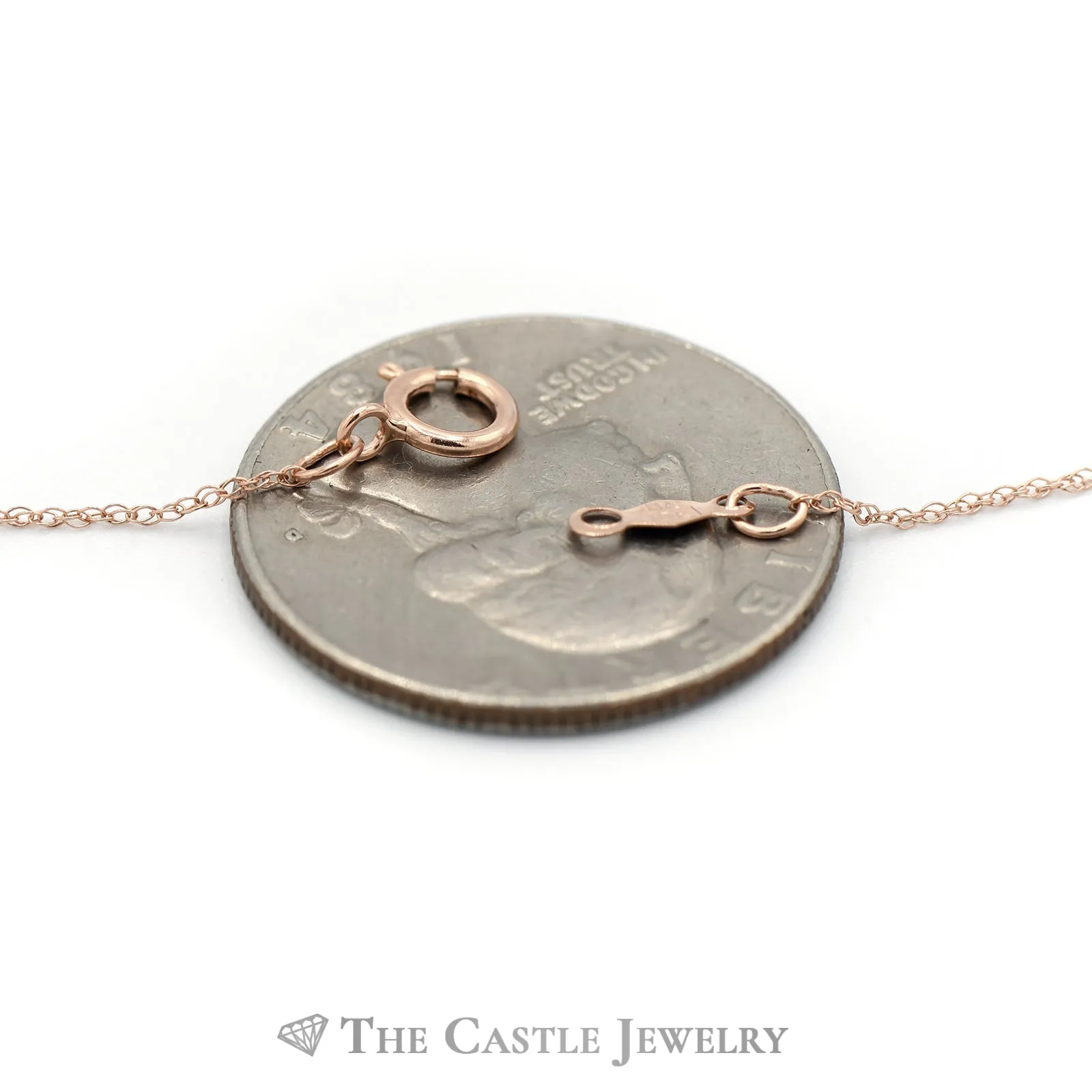 18" Infinity Pendant Necklace with Diamond Cluster Accent in 10KT