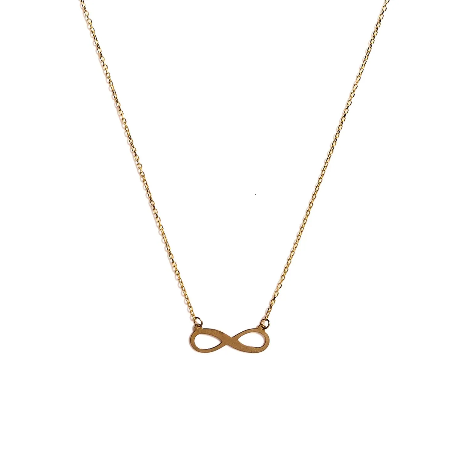 9 Carat Gold Infinity Necklace, Gold