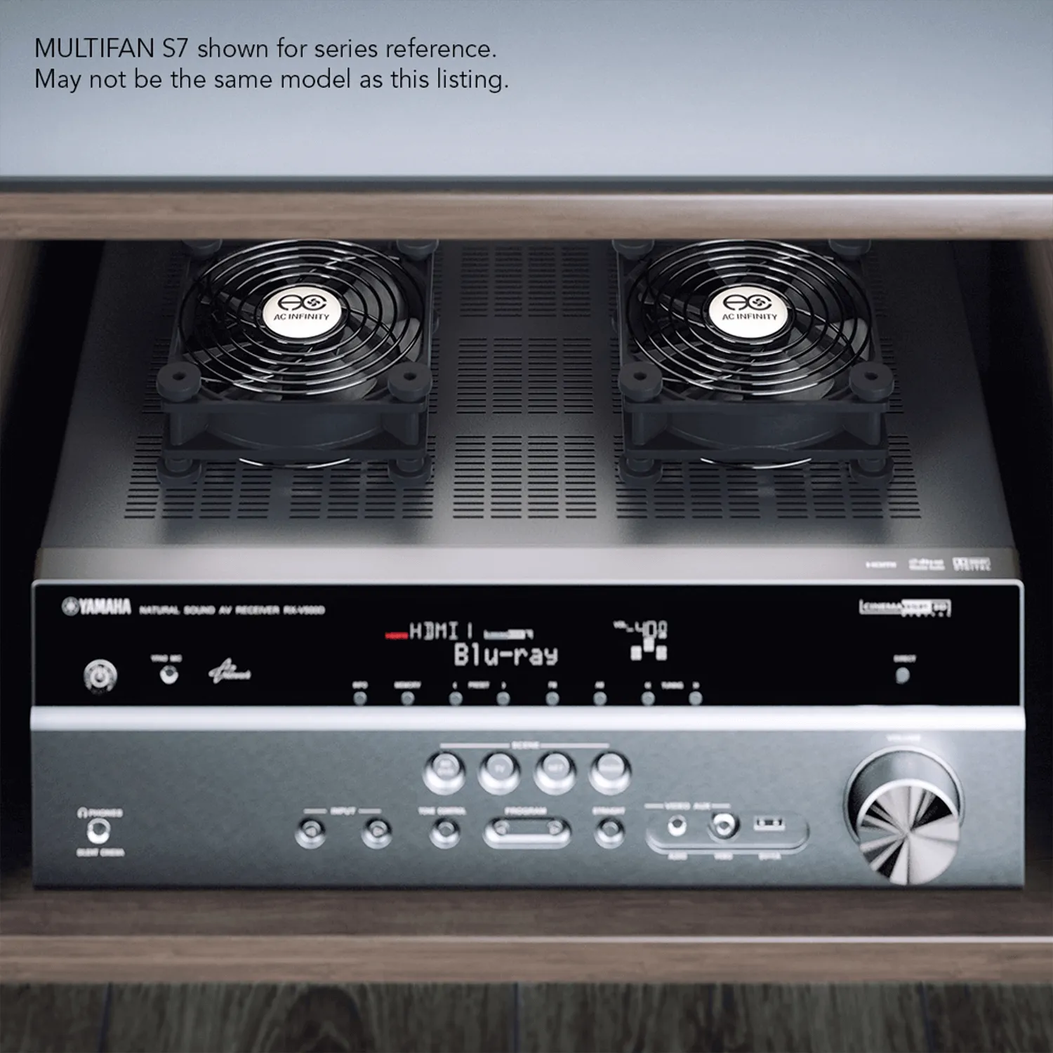 AC Infinity MULTIFAN S7, Quiet USB Cooling Fan, Dual 120mm