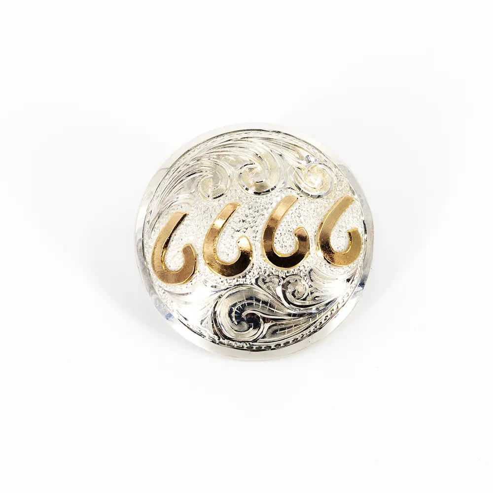 Baru's Silver 1.25" Round Scarf Slide w/ Goldfill Brand