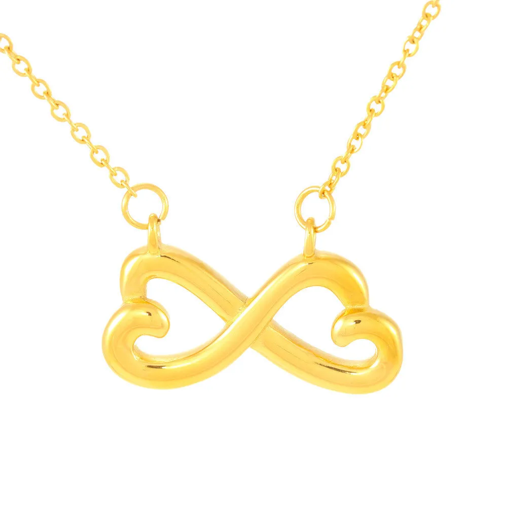 Beautiful Heart Infinity Necklace With Mom To Daughter Together Forever Message Card