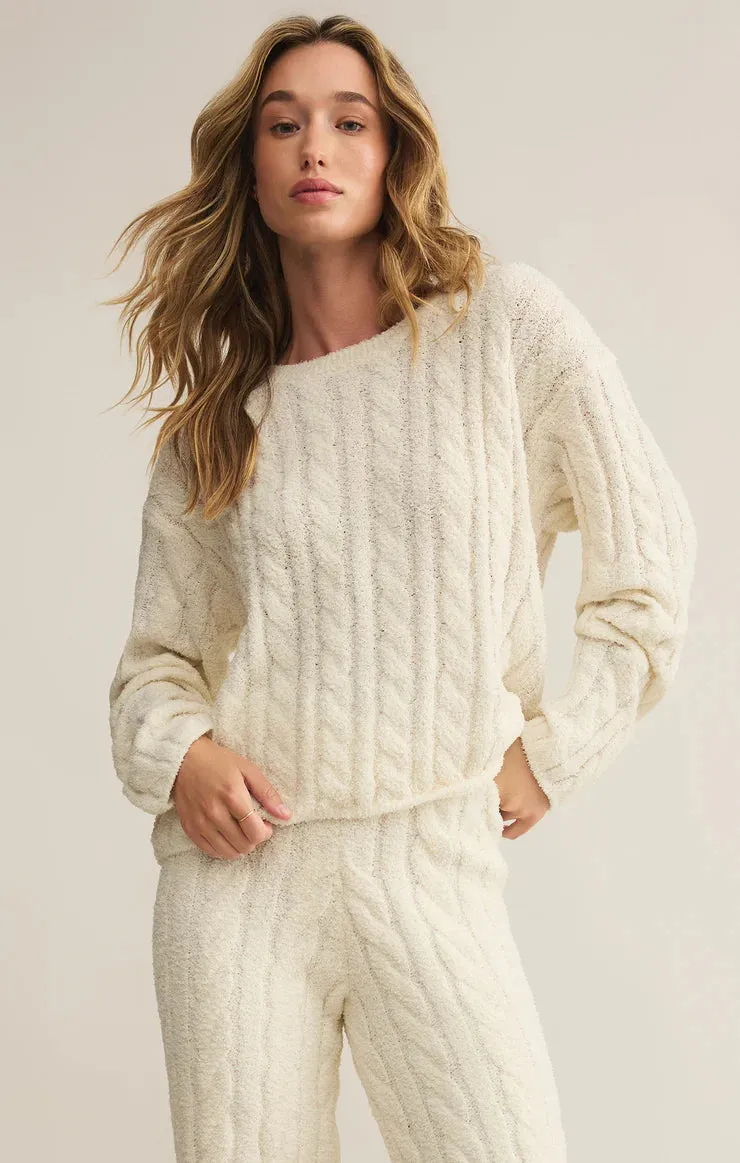 Carol Cable Knit LS