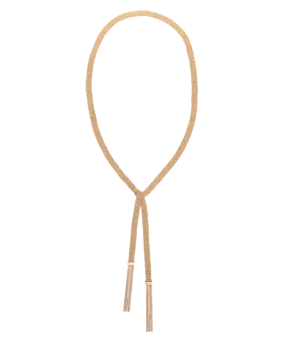Classic All Gold 1cm Woven Scarf