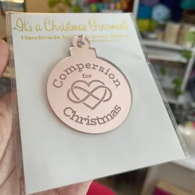 Compersion for Christmas Polyamory Ornament