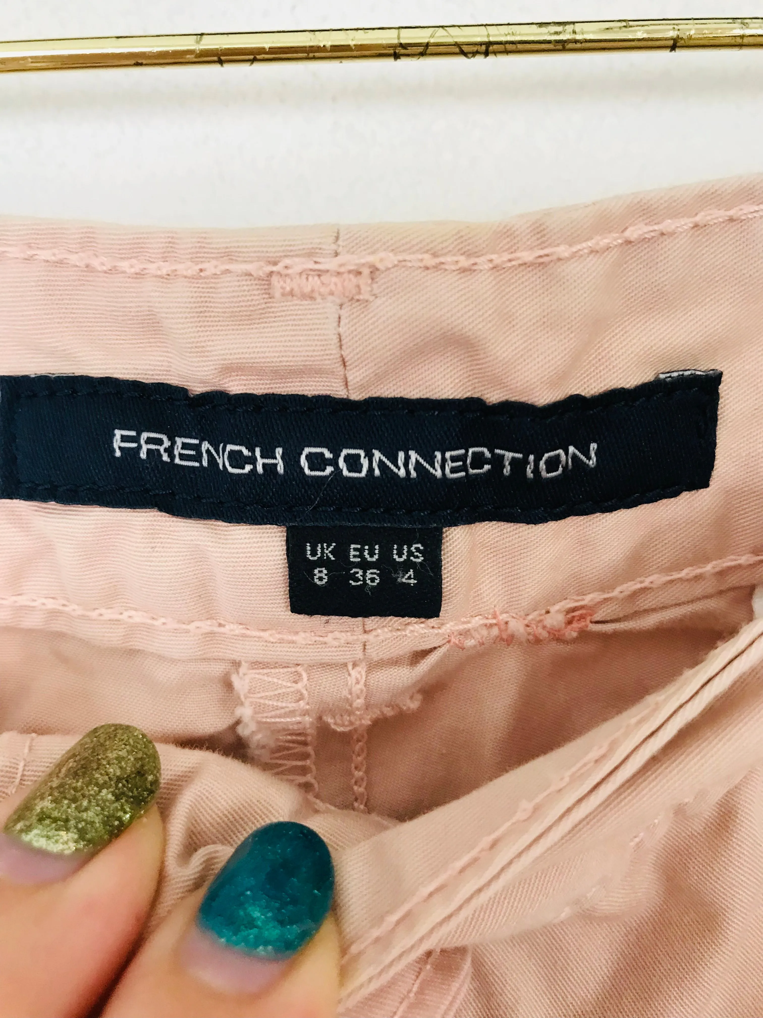 French Connection Women's Cotton, Slim Chinos Trousers | UK8 | Pink
