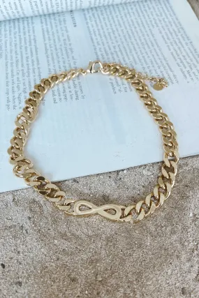 GOLD PLATED INFINITY NECKLACE