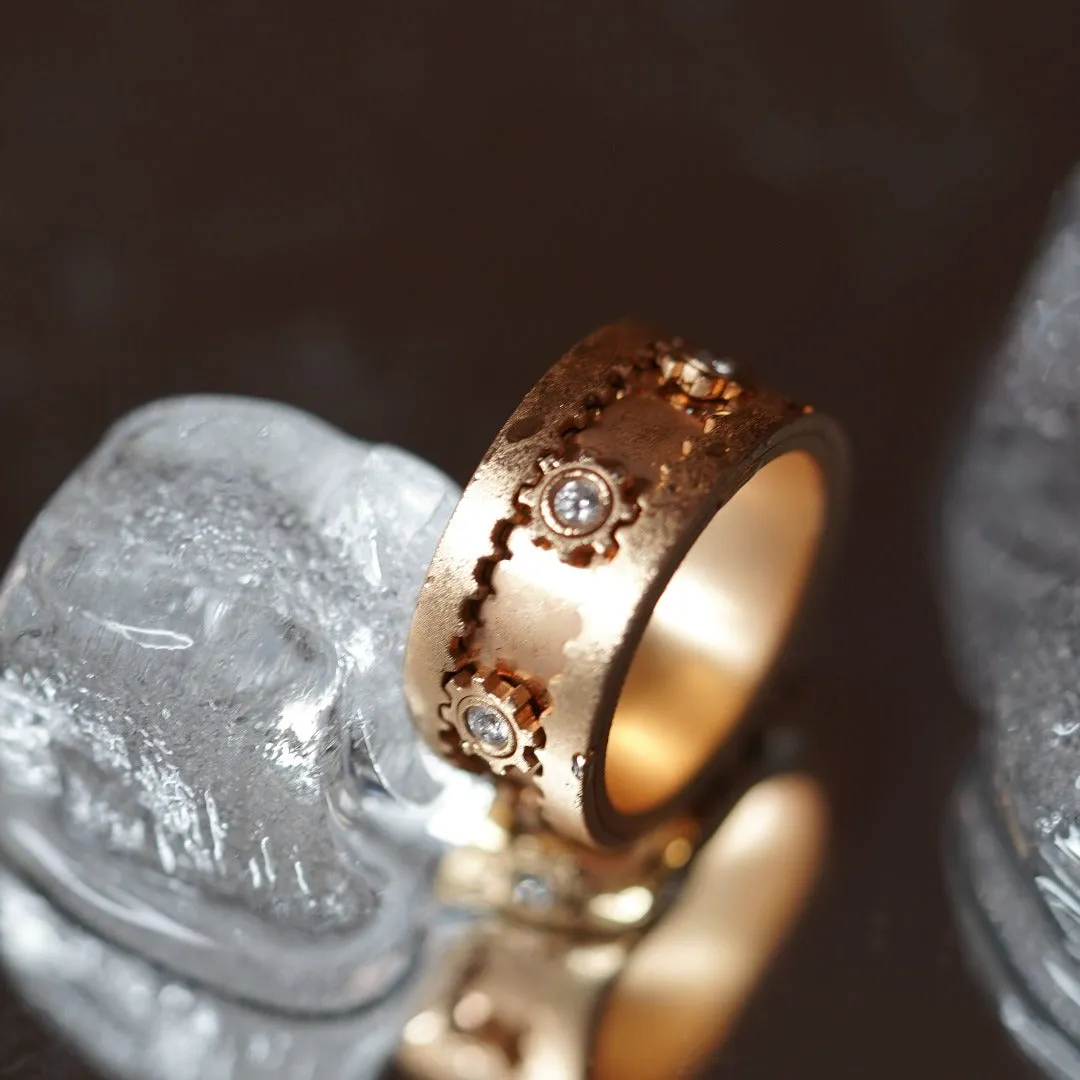 INFINITY - 18K Rose Gold Wheeling Diamond Ring