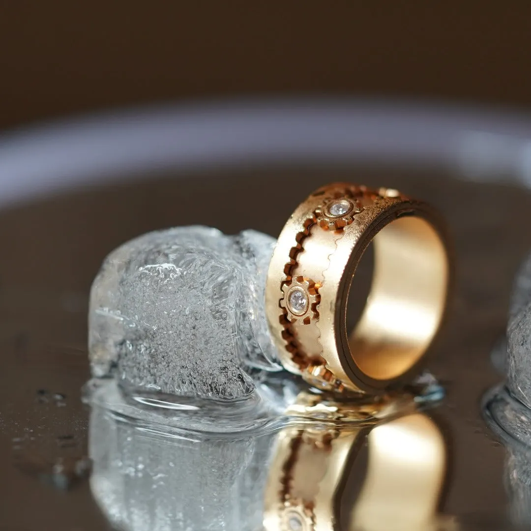 INFINITY - 18K Rose Gold Wheeling Diamond Ring