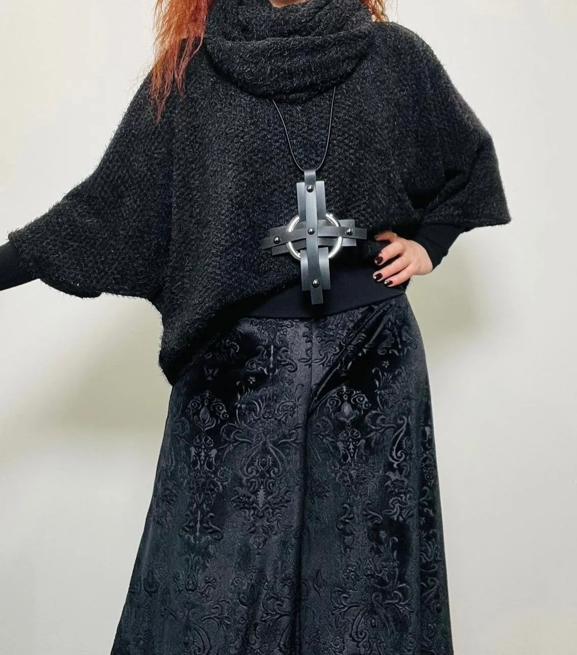 Infinity Scarf - Black chenille