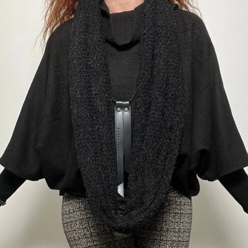 Infinity Scarf - Black chenille