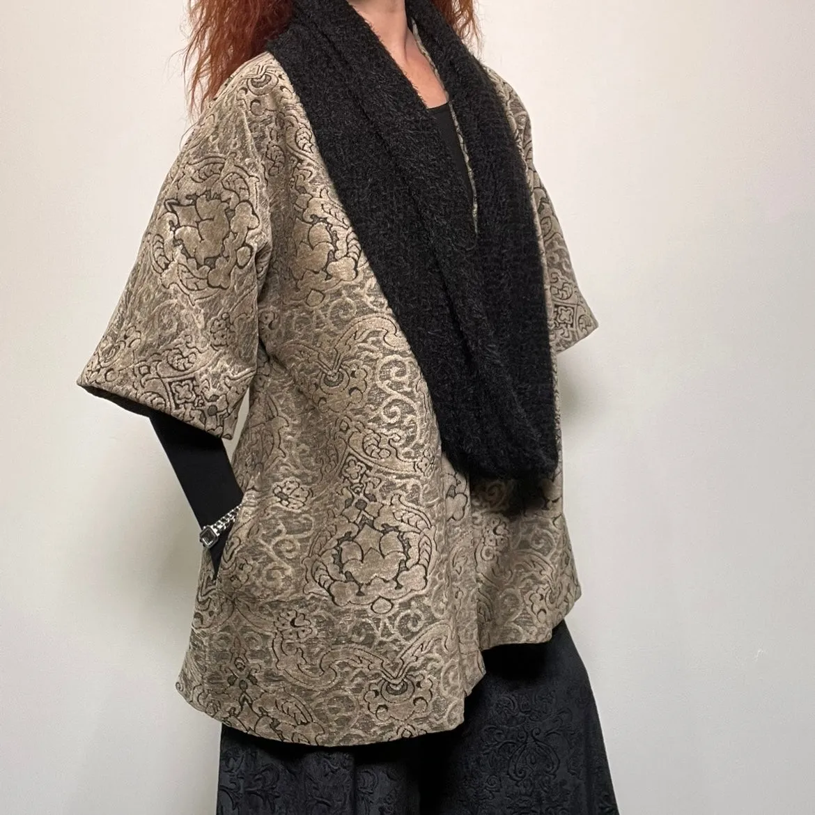 Infinity Scarf - Black chenille