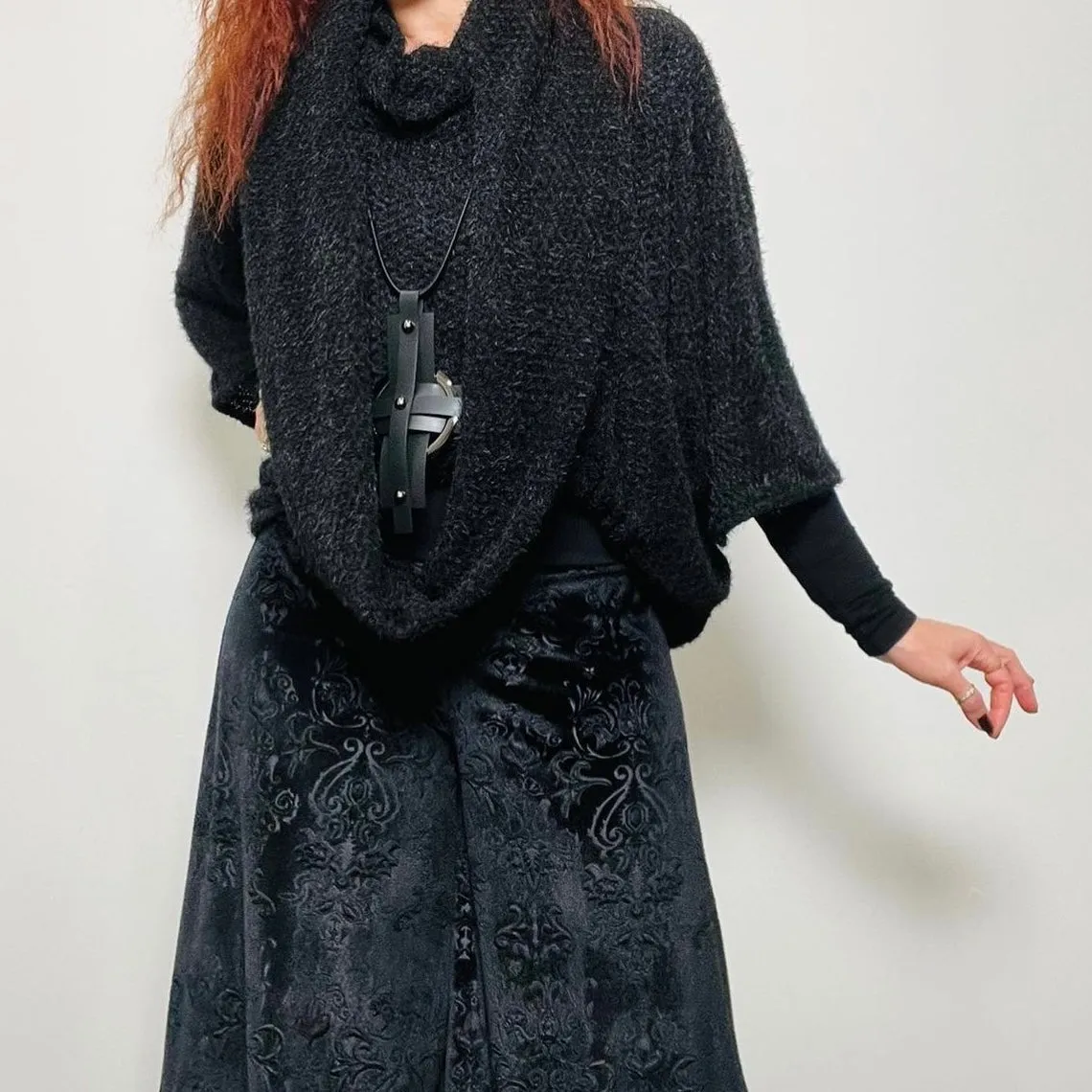 Infinity Scarf - Black chenille