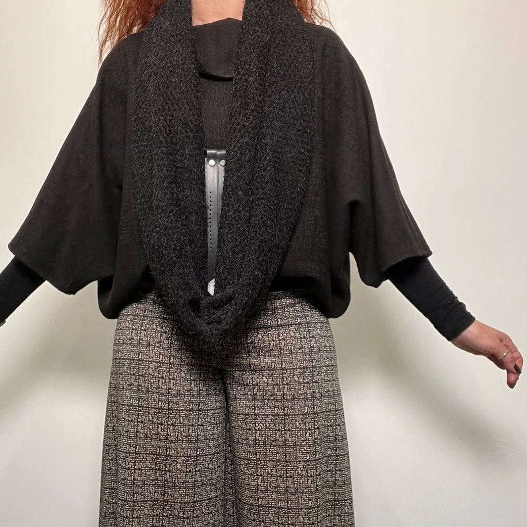 Infinity Scarf - Black chenille