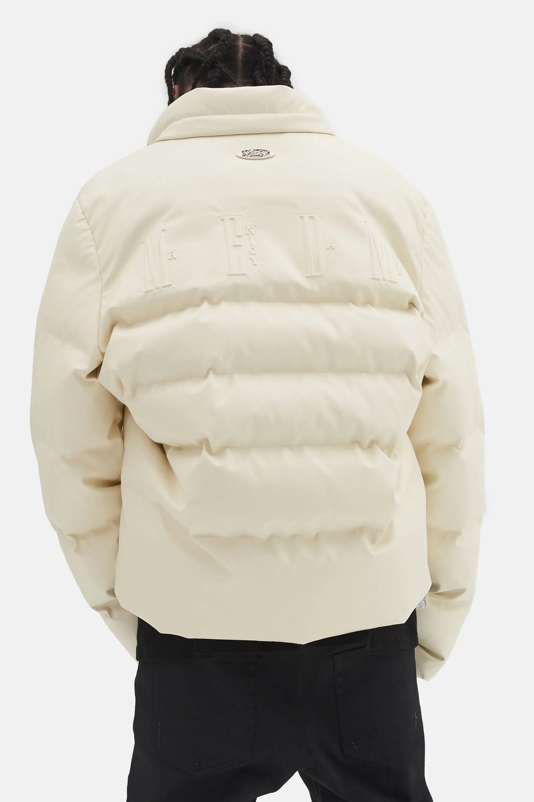 MEDM MICROFIBER LEATHER PUFFER JACKET