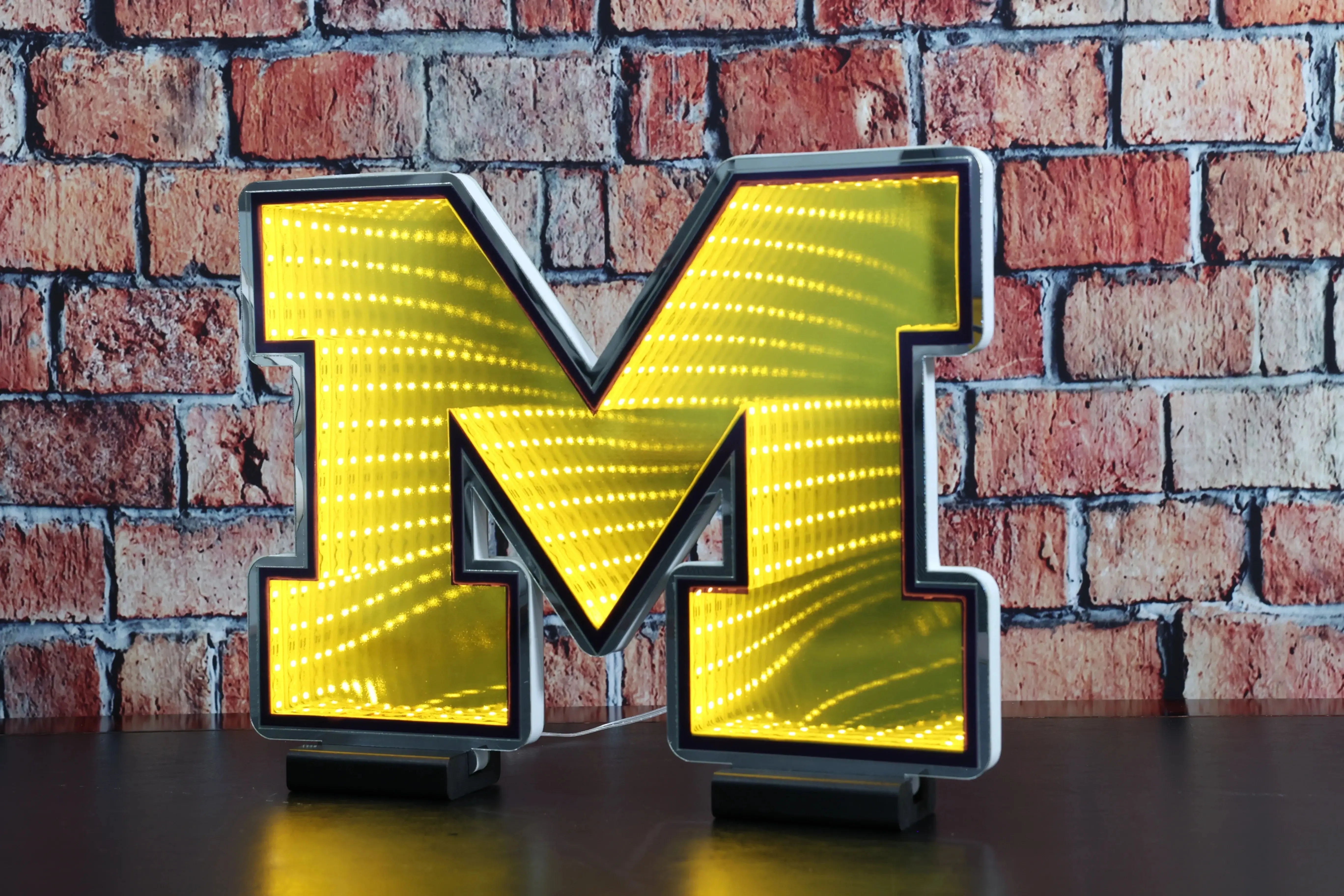 NCAA LED Infinity Logo Light - Michigan Wolverines