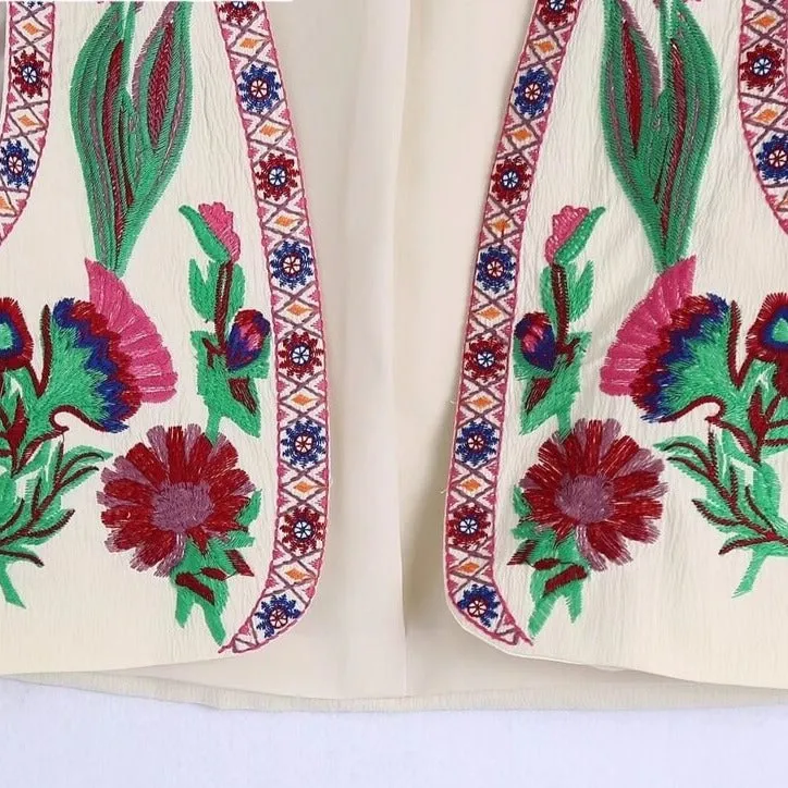 Patchwork- vest jacket for women