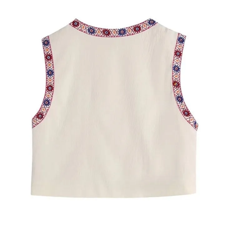 Patchwork- vest jacket for women