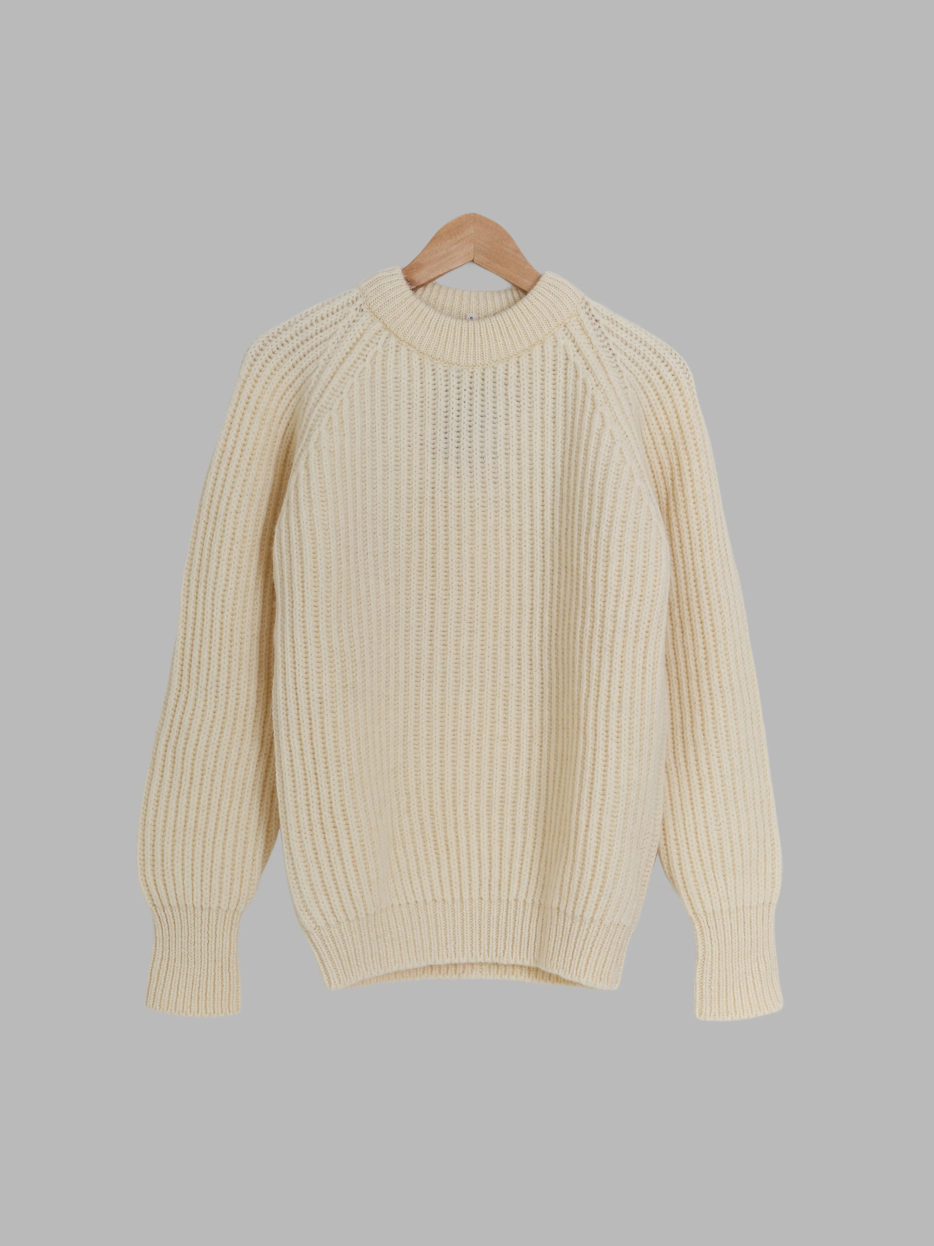 Peter Storm 1998 cream W1 proofed wool waterproof crew neck jumper - S