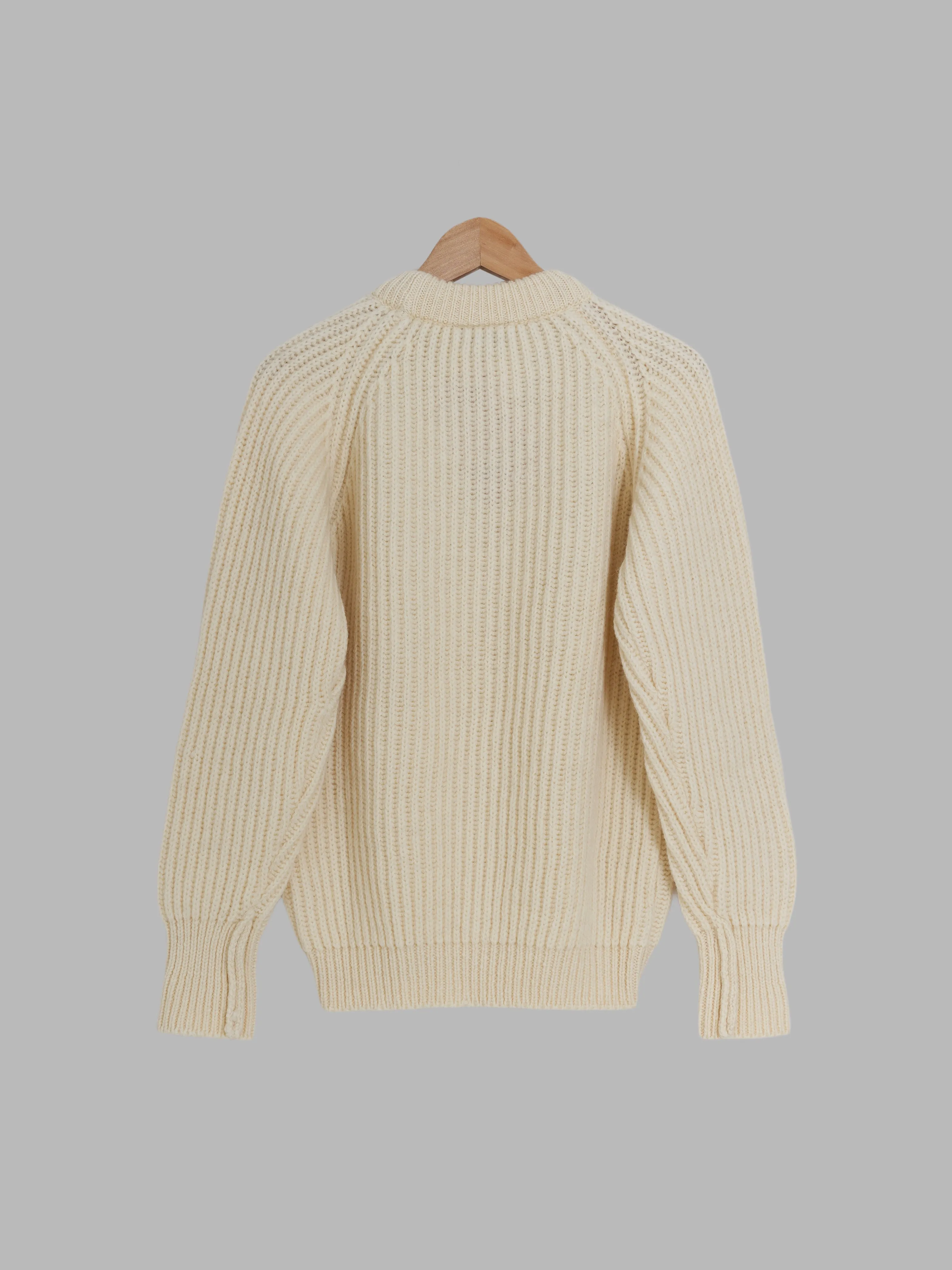 Peter Storm 1998 cream W1 proofed wool waterproof crew neck jumper - S