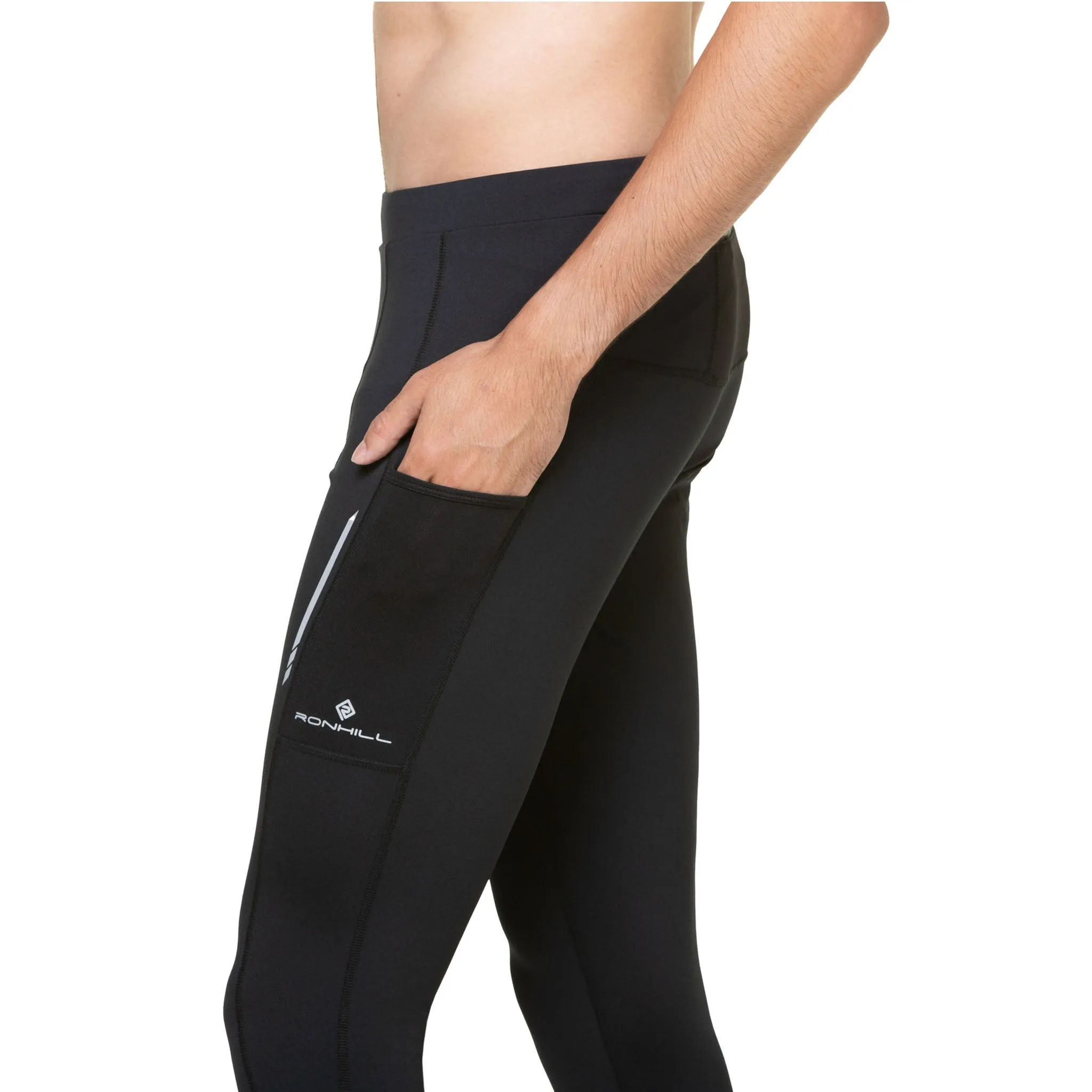 Ronhill | Men's Tech Reflect Tight - Black/Reflect