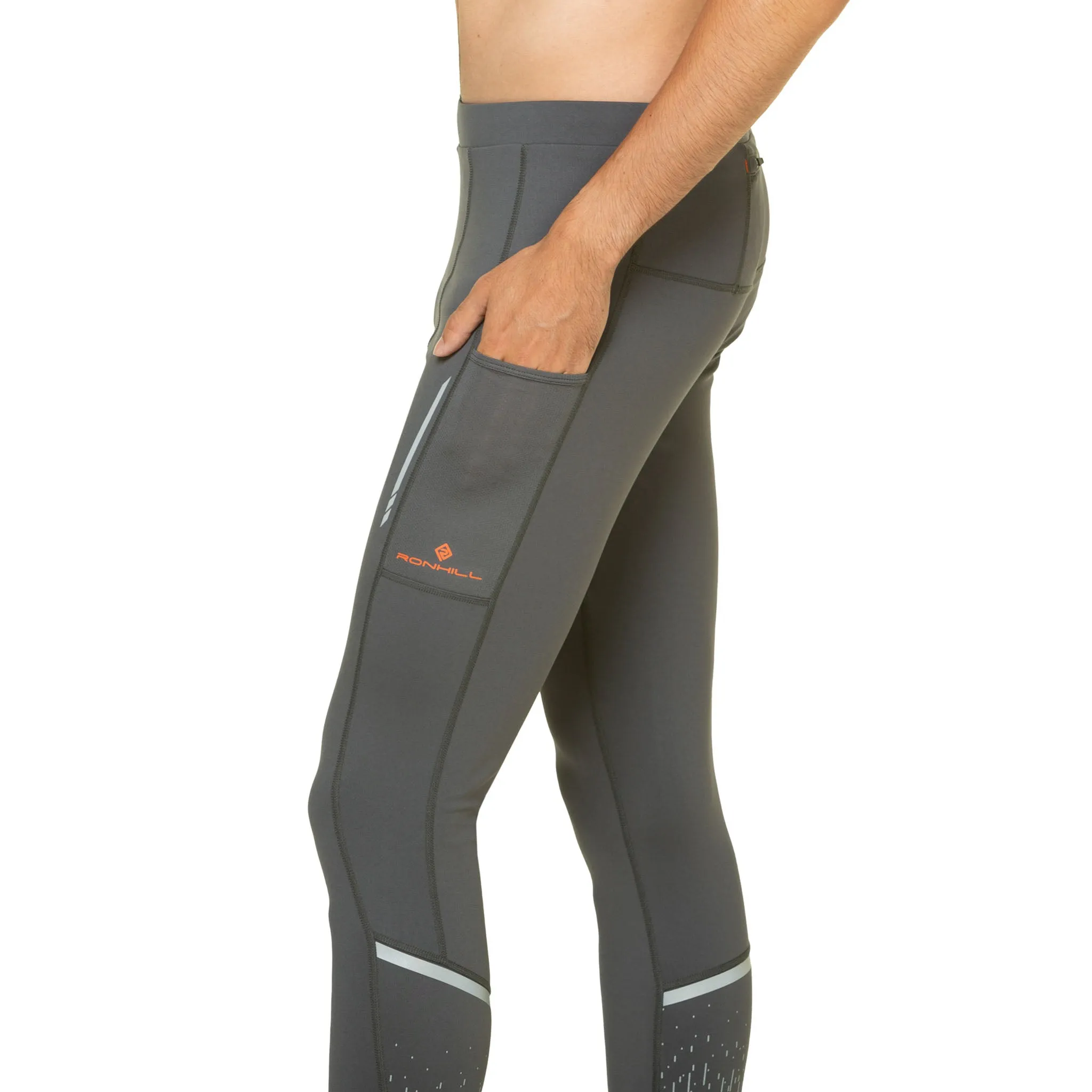 Ronhill | Men's Tech Reflect Tight - Iron/Reflect