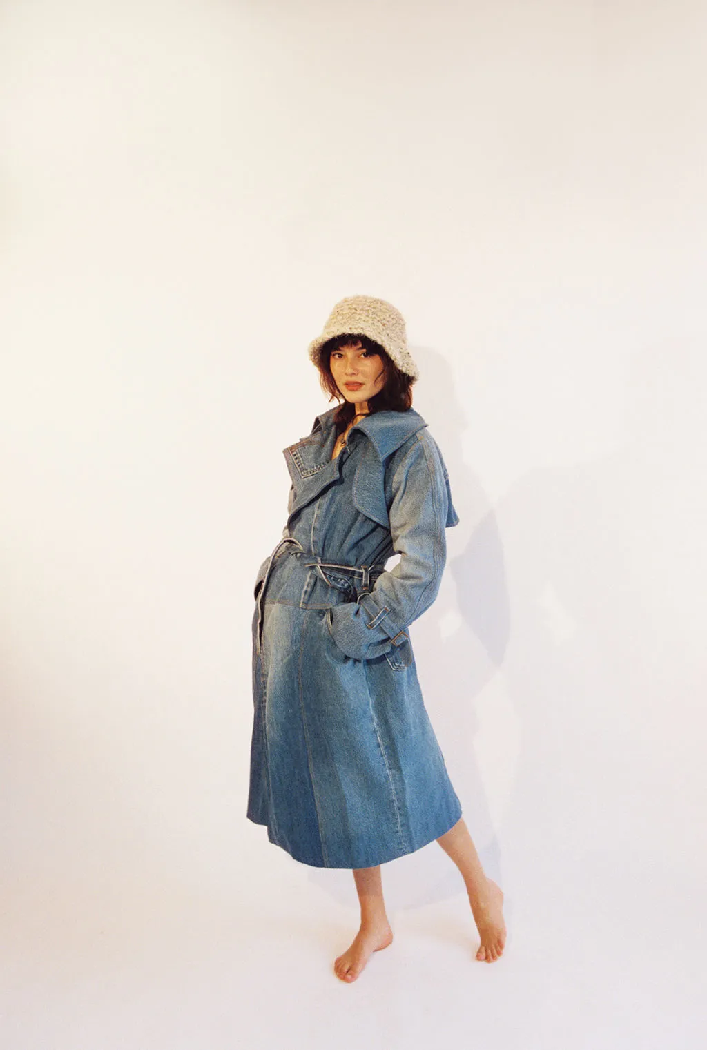 TRENCH in Vintage Denim
