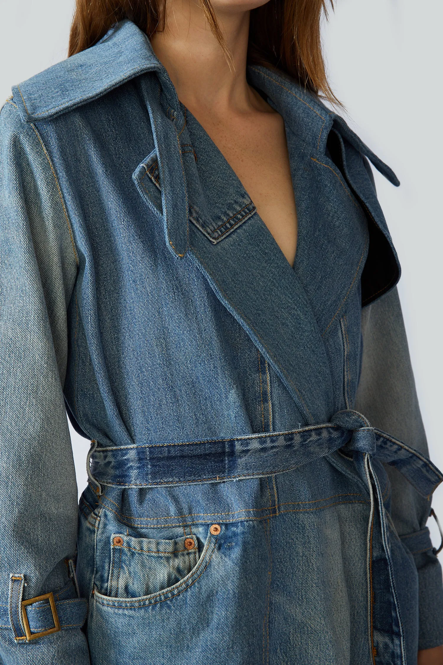 TRENCH in Vintage Denim