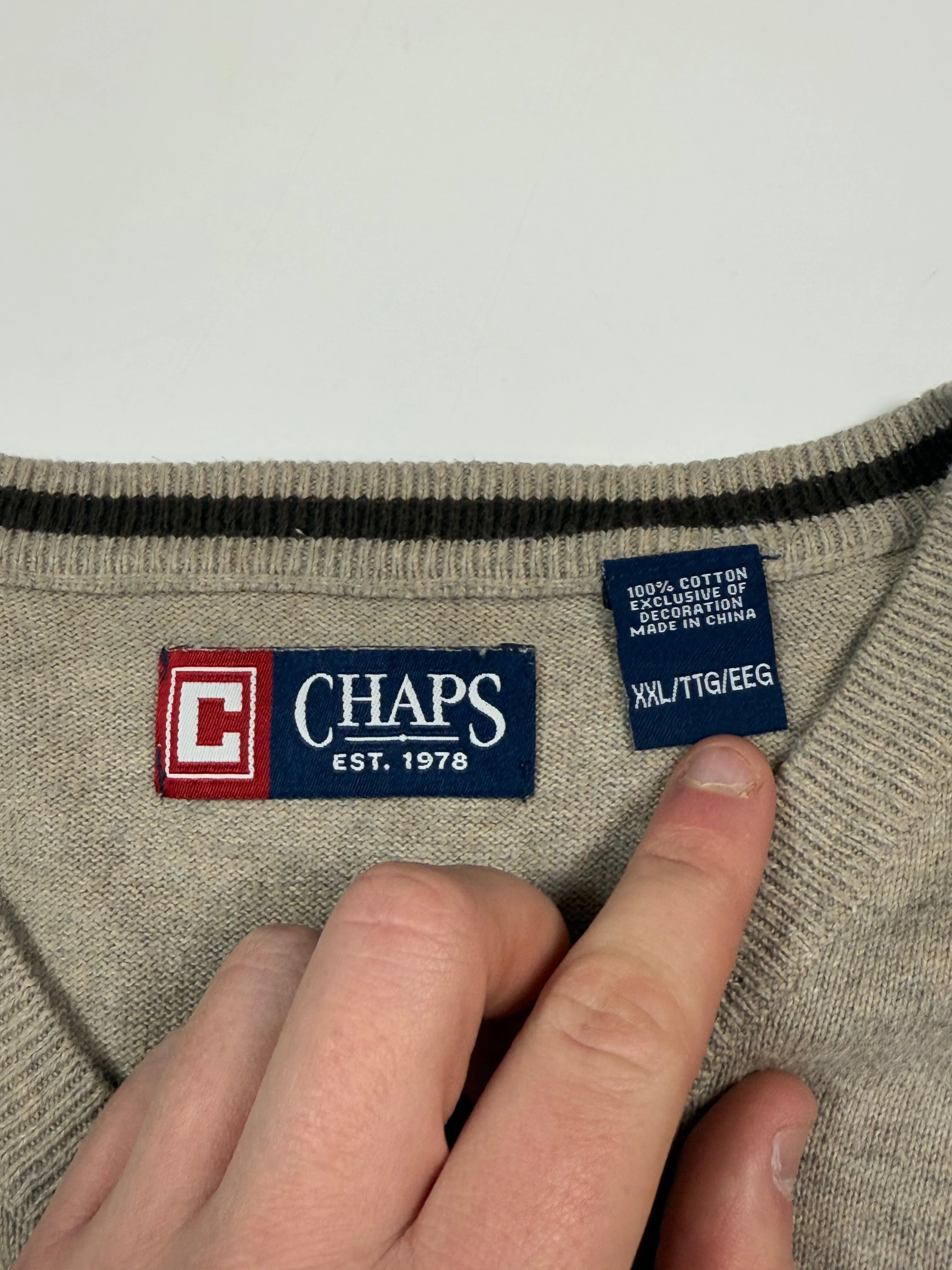 Vintage Chaps knit vest sweater (XL)