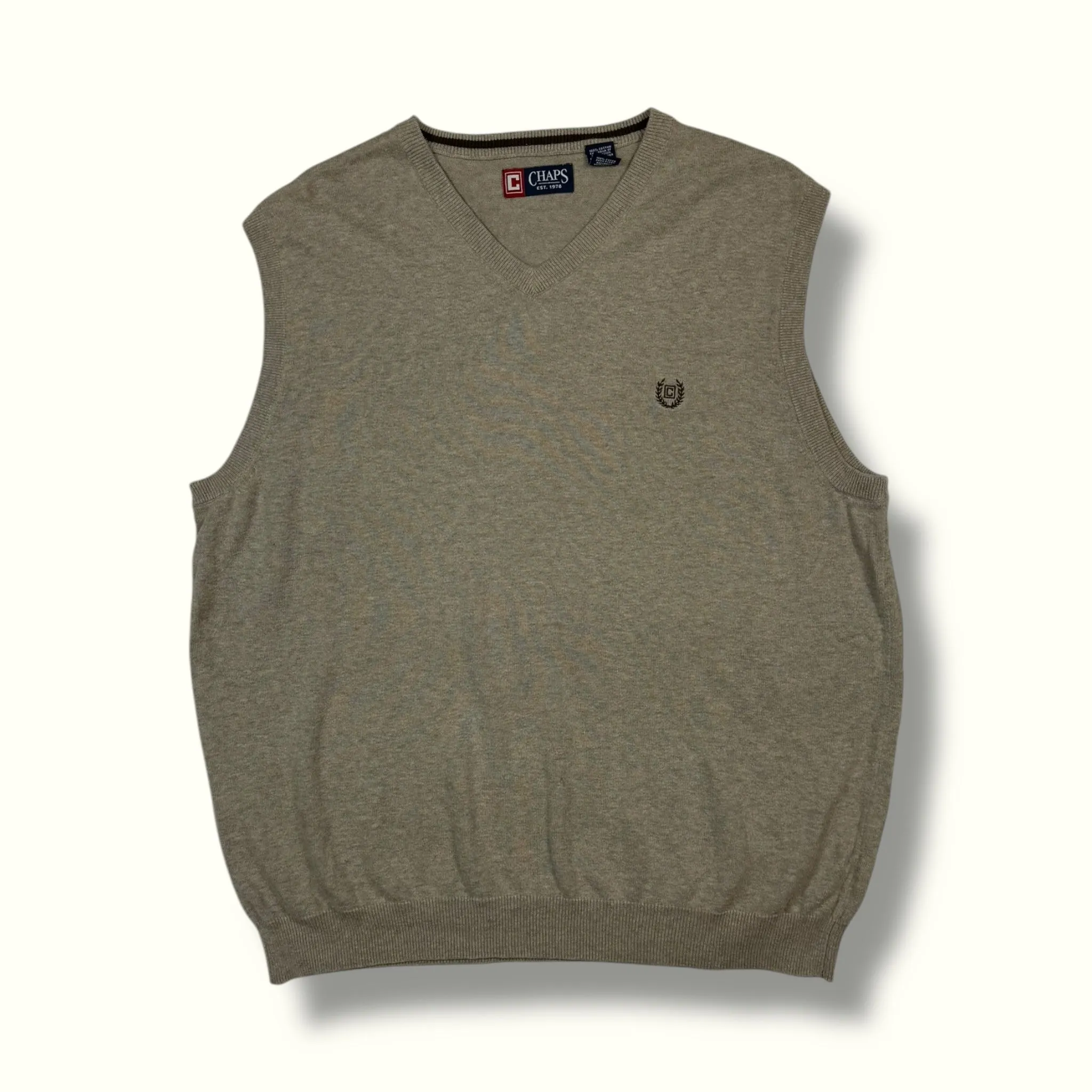Vintage Chaps knit vest sweater (XL)