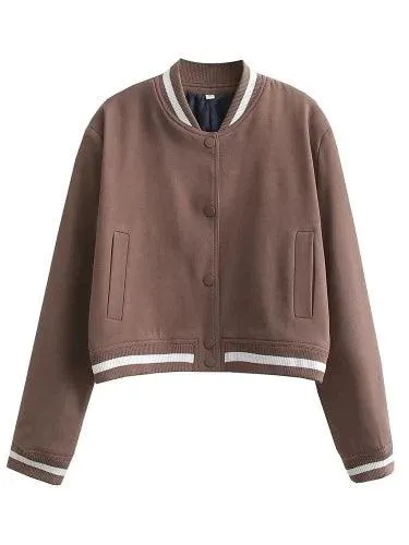 Wenkouban-Winter outfits Christmas Stand Collar Short Baseball Coat Jacket