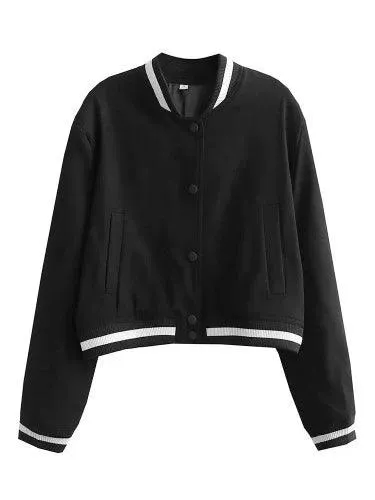 Wenkouban-Winter outfits Christmas Stand Collar Short Baseball Coat Jacket