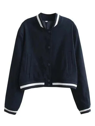 Wenkouban-Winter outfits Christmas Stand Collar Short Baseball Coat Jacket